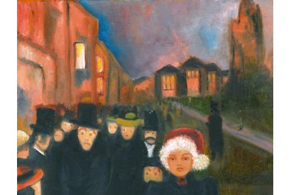 Evening on Karl Johan Street, after Edvard Munch
