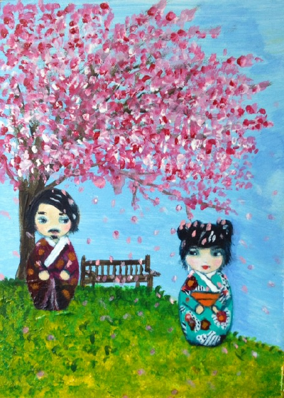 Kokeshi dolls in Kyoto w