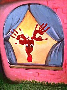 Child handprint and footprint